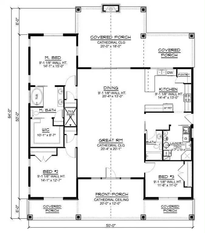 Main Level Floor Plan