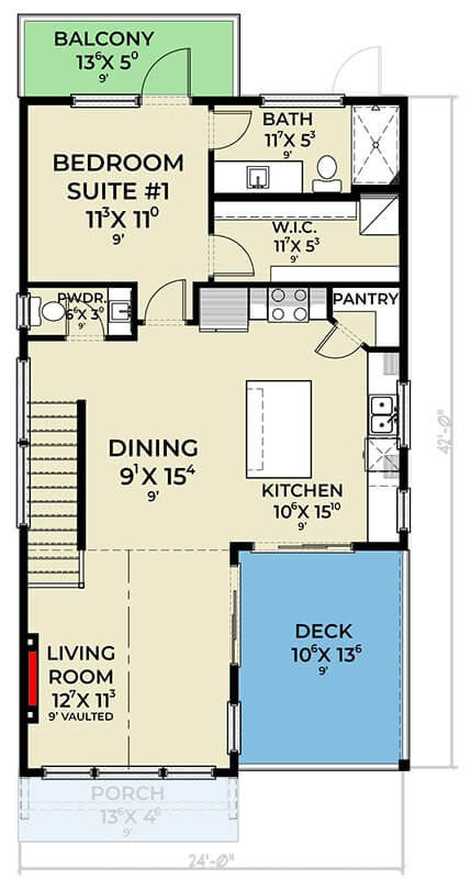 Main Level Floor Plan