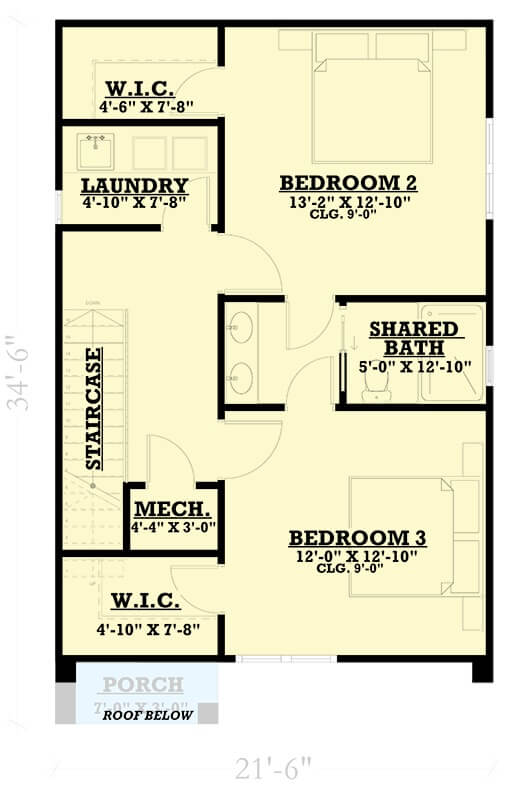 Second Level Floor Plan