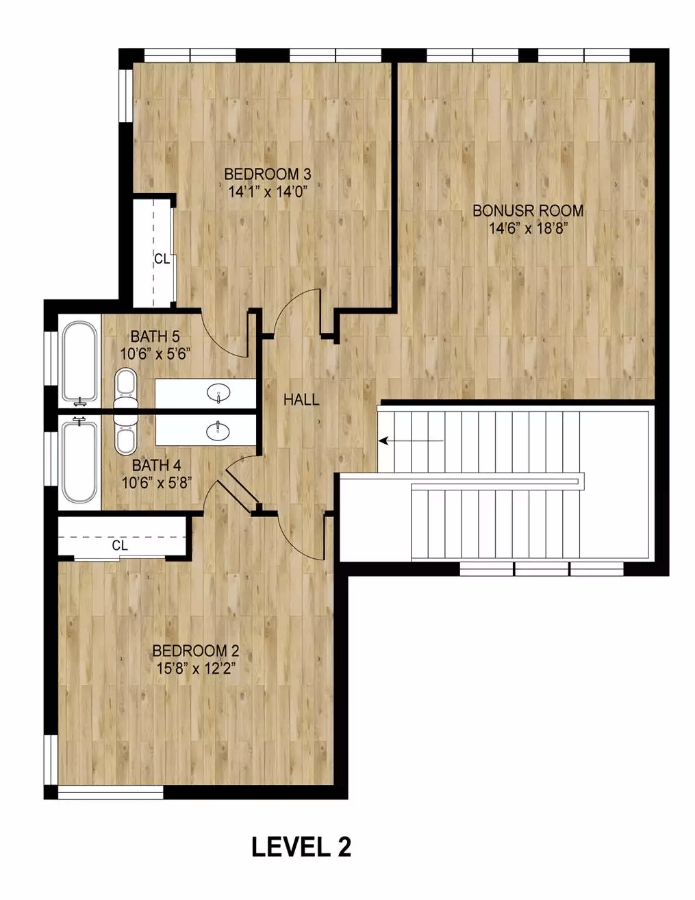 Second Level Floor Plan