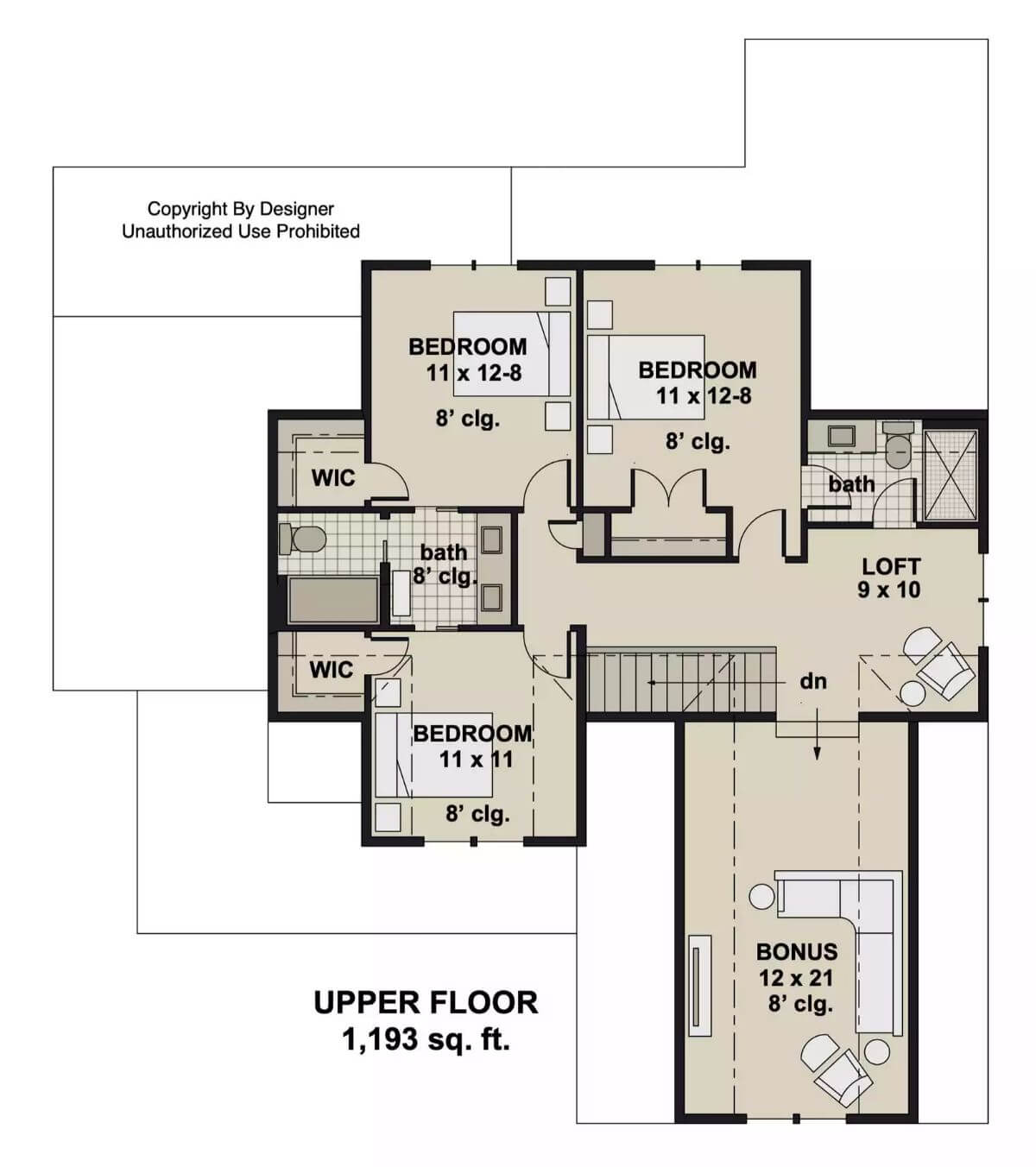 Second Level Floor Plan