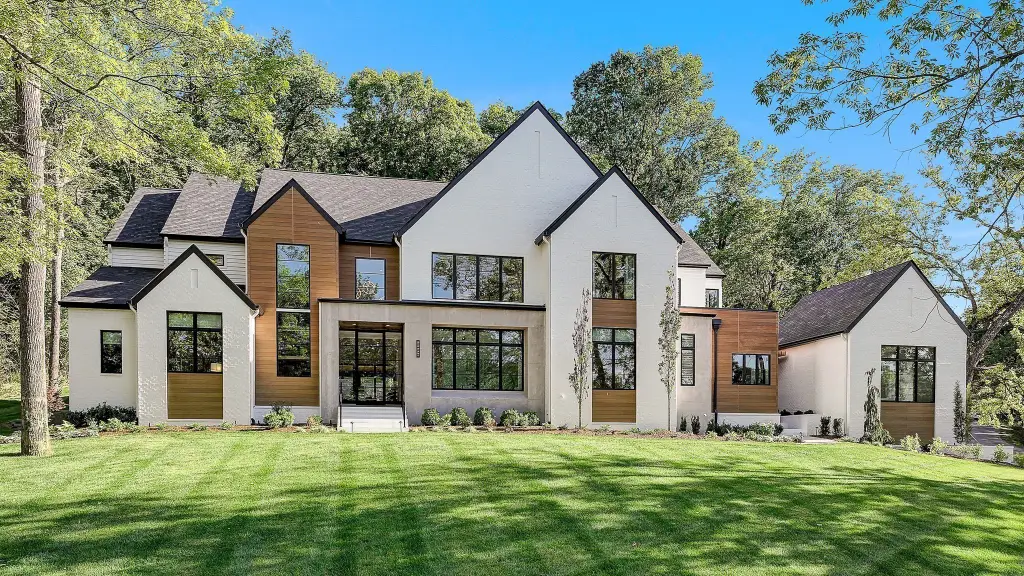 Modern Farmhouse 5-Bedroom Home with Wet Bar and 4-Car Angled Garage (7,108 Sq. Ft. Floor Plan)