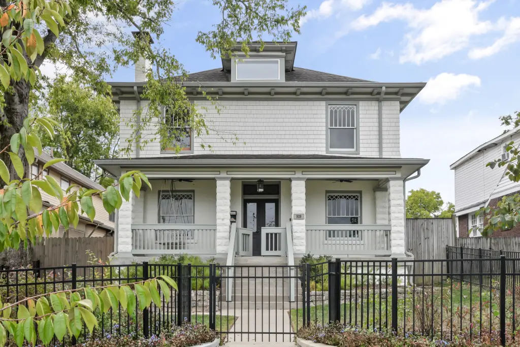 Traditional-Style 6-Bedroom Home with Front Porch and Detached ADU (4,876 Sq. Ft. Floor Plan)