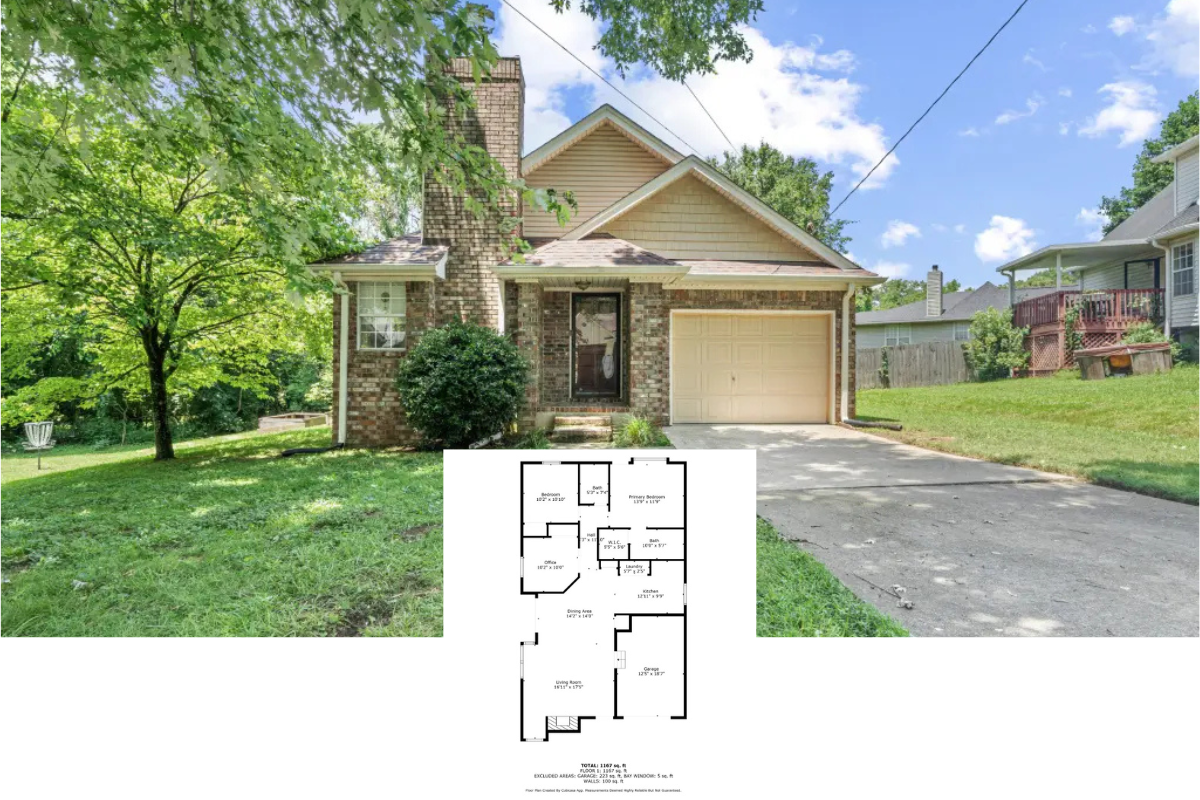 Ranch-Style 3-Bedroom Home with Open Floor Plan and Open Patio (1,200 Sq. Ft. Floor Plan)