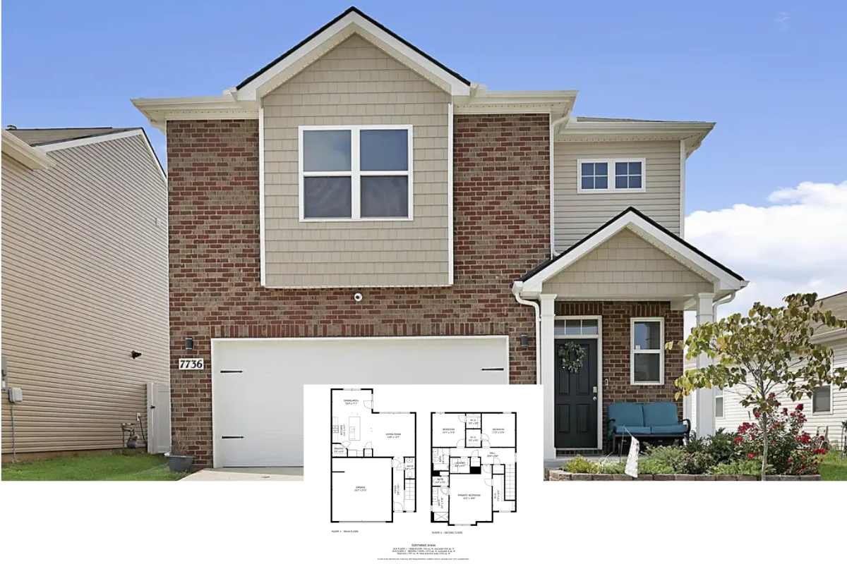 Traditional-Style 3-Bedroom Home with Open-Concept Layout and 2-Car Front-Entry Garage (1,797 Sq. Ft. Floor Plan)