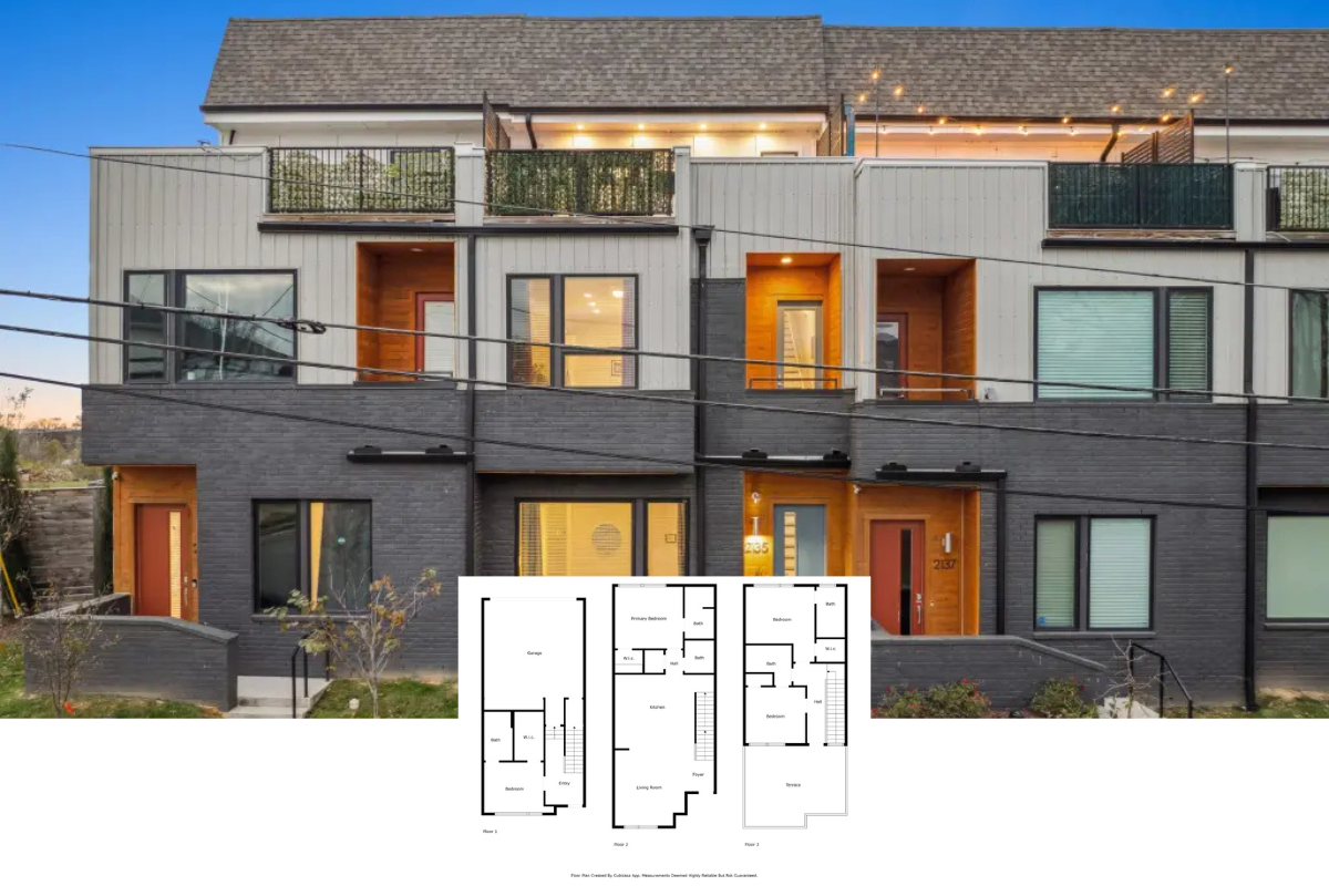 4-Bedroom Contemporary-Home with 2-Car Rear-Entry Garage and Rooftop Terrace (1,786 Sq. Ft. Floor Plan)
