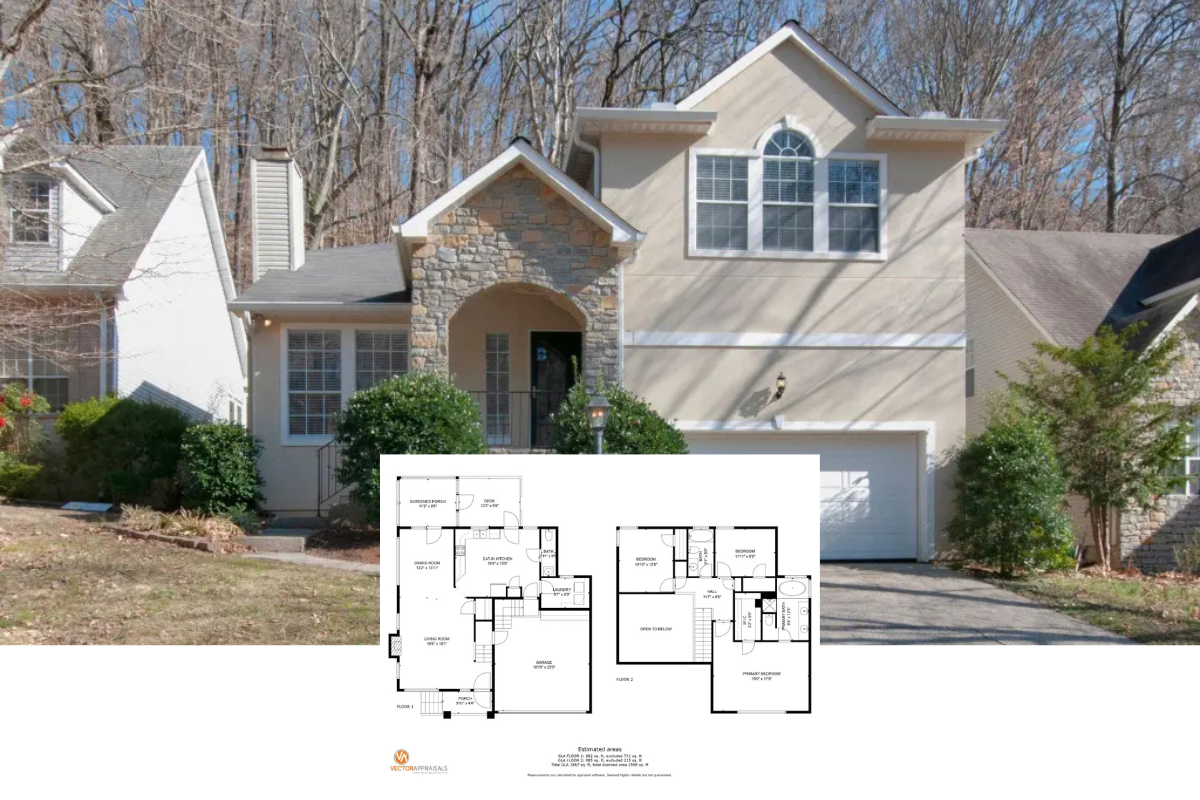 Traditional-Style 3-Bedroom Home with Screened Porch and Double Garage (1,867 Sq. Ft. Floor Plan)