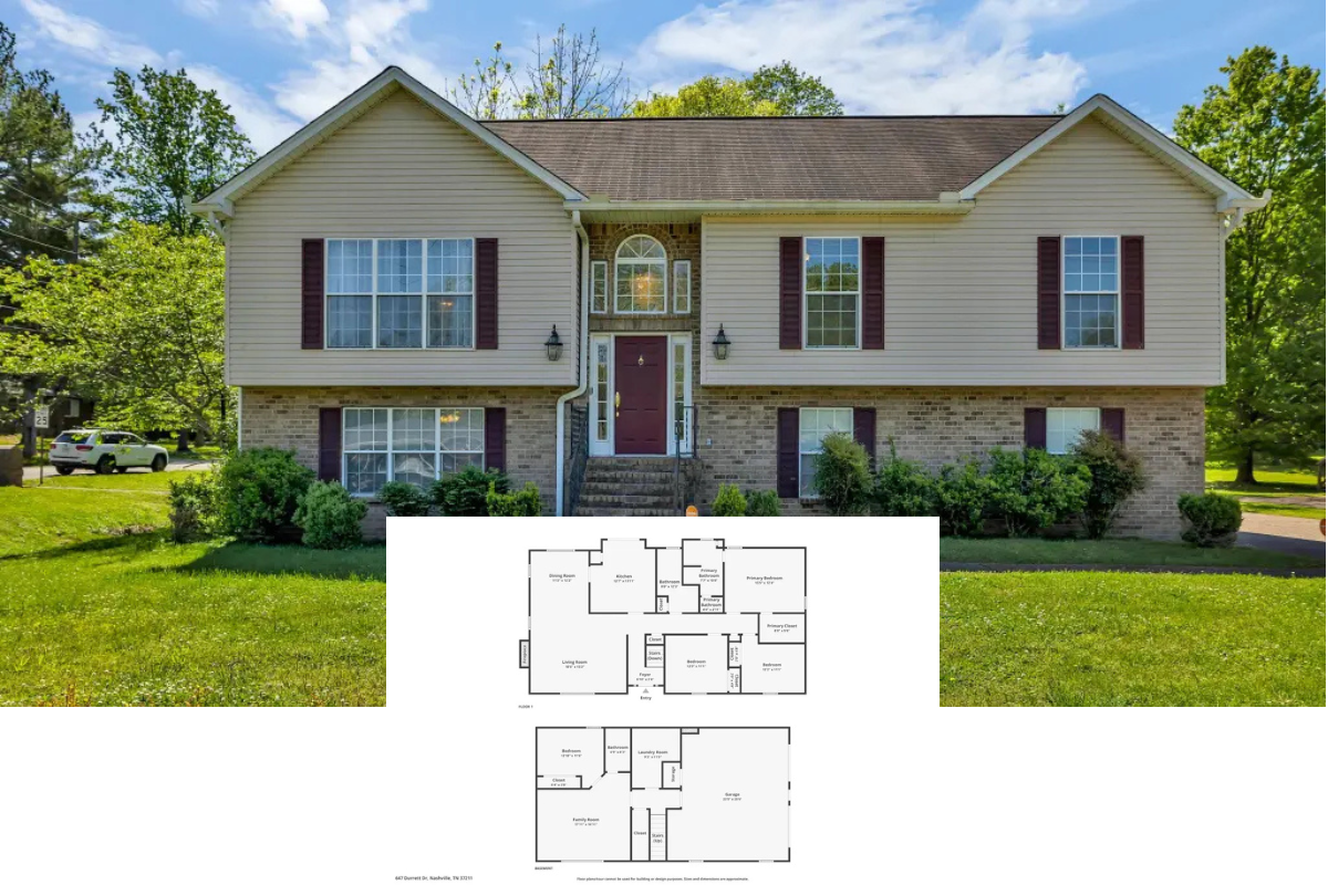 4-Bedroom Split-Level Home with Finished Basement and Covered Patio (2,316 Sq. Ft. Floor Plan)