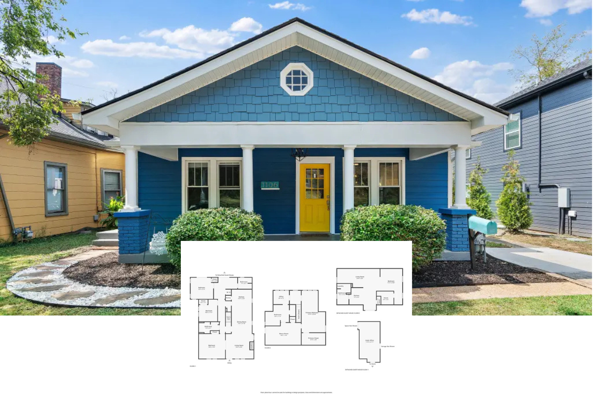 Craftsman 4-Bedroom Bungalow-Style Home with Open Floor Plan and Detached ADU (2,121 Sq. Ft. Floor Plan)