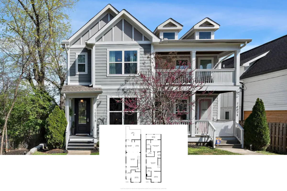 Craftsman-Style 3-Bedroom Cottage Home with Balcony and Rear Deck (1,660 Sq. Ft. Floor Plan)