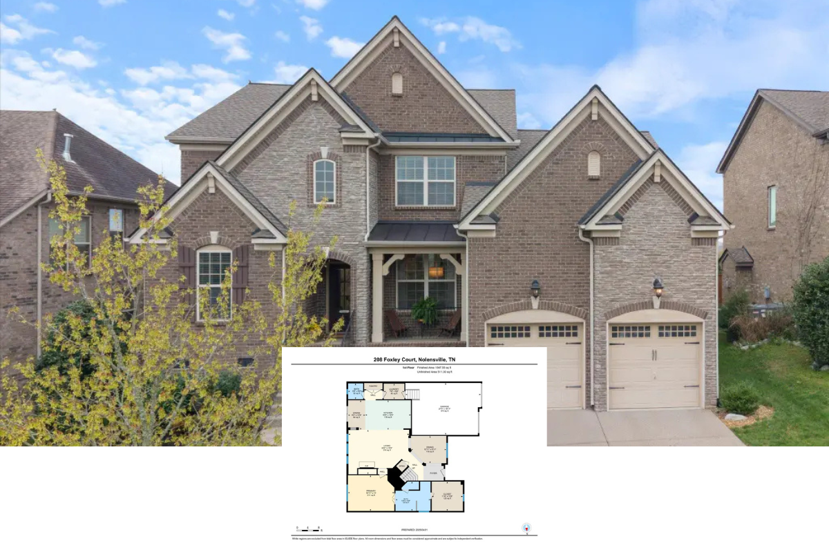 4-Bedroom Tudor-Style Brick Home with Open Floor Plan and Bonus Room (2,719 Sq. Ft. Floor Plan)