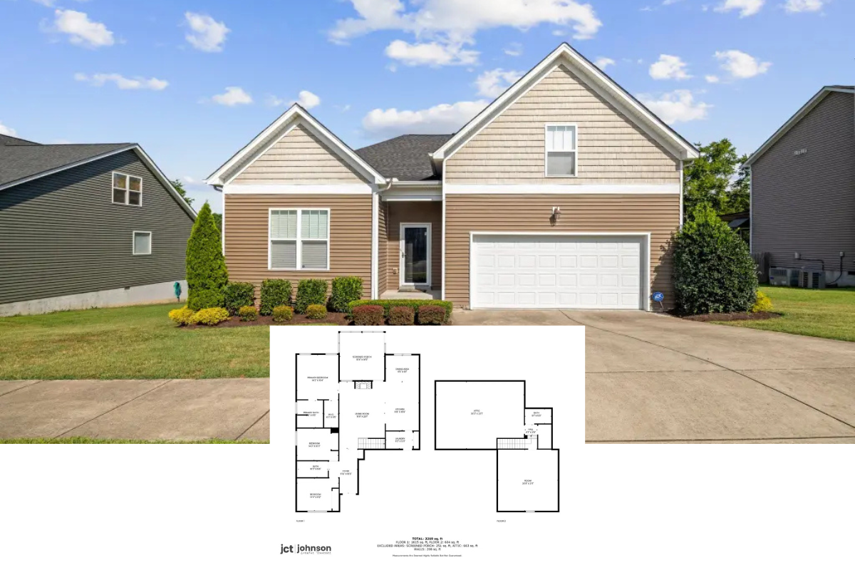 4-Bedroom Traditional-Style Home with Walk-In Attic and Screened Porch (2,103 Sq. Ft. Floor Plan)