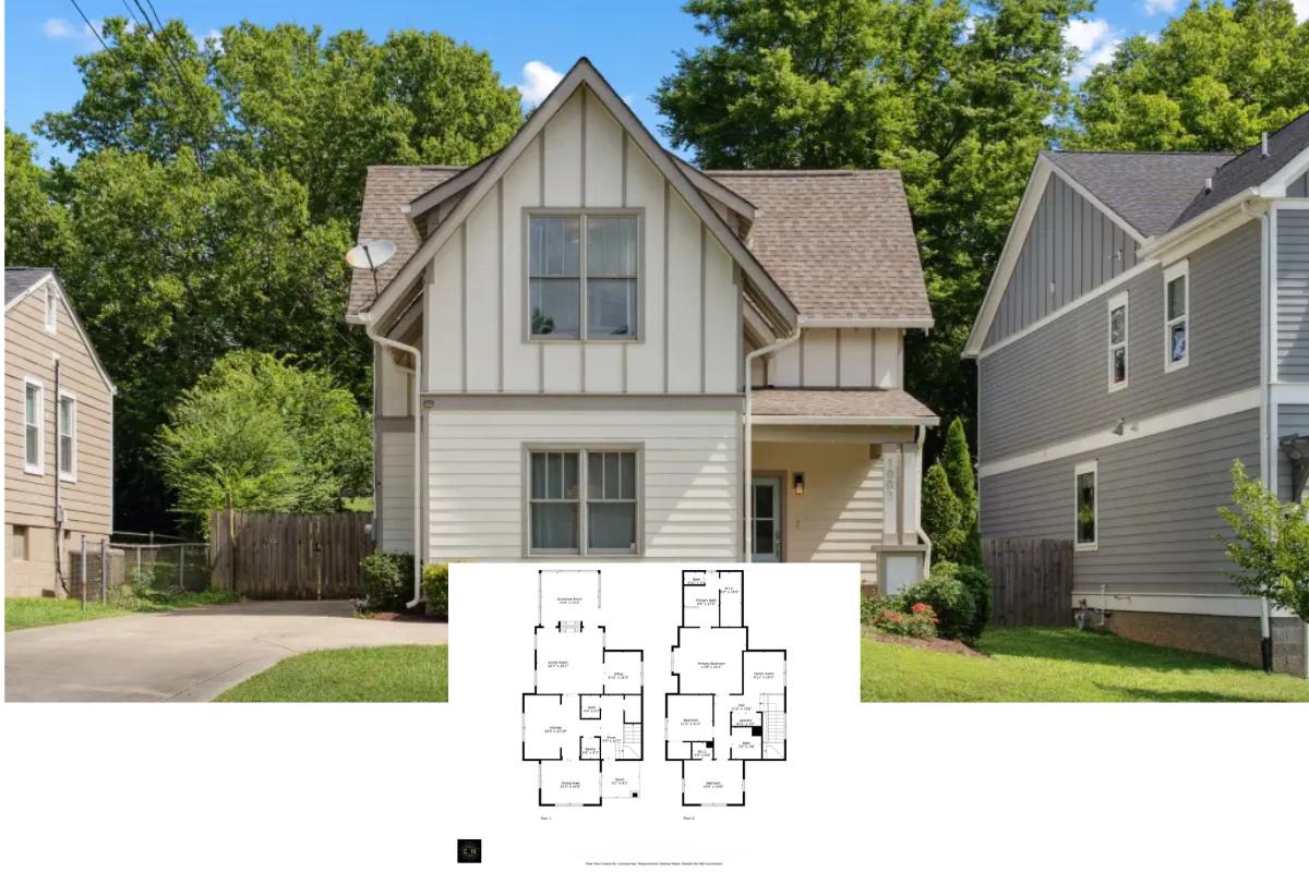 Modern-Style 3-Bedroom Tudor Home with Covered Front Porch and Screened-In Back Porch (2,326 Sq. Ft. Floor Plan)