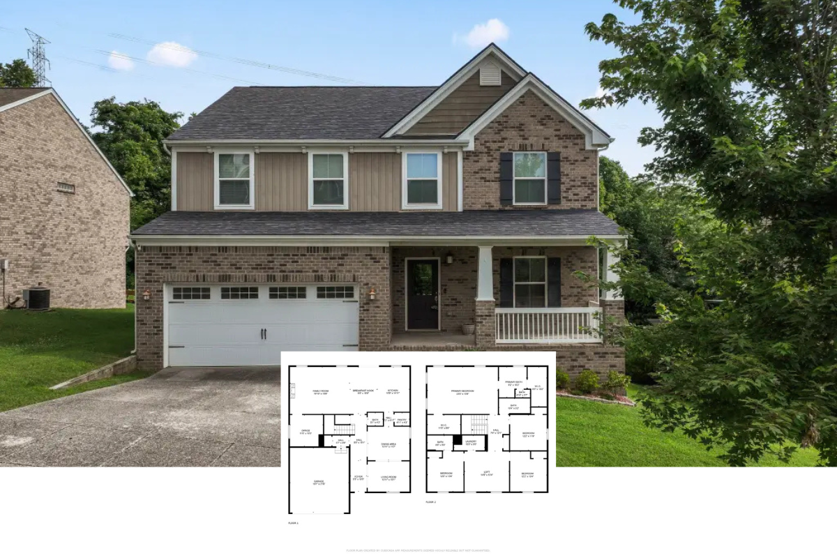 Traditional-Style 4-Bedroom Home with Loft and Front Porch (3,050 Sq. Ft. Floor Plan)