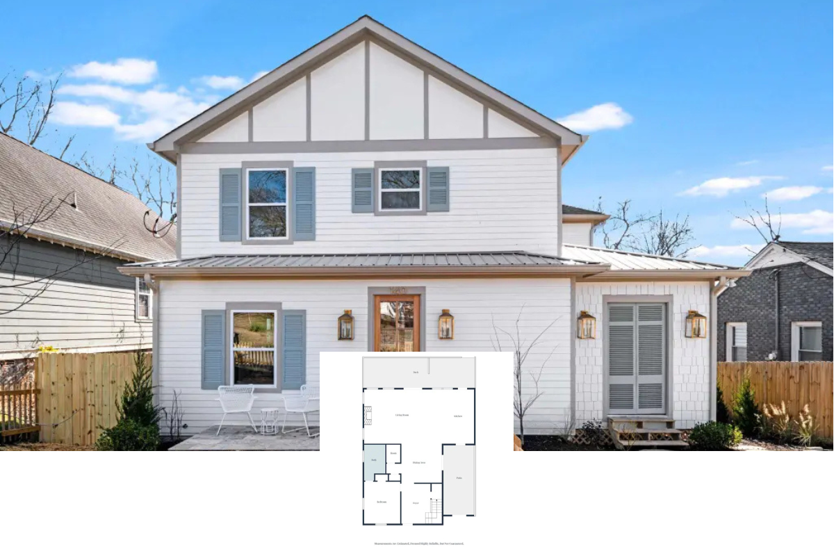 Cottage-Style 4-Bedroom Home with Side Patio and Covered Rear Deck (2,734 Sq. Ft. Floor Plan)