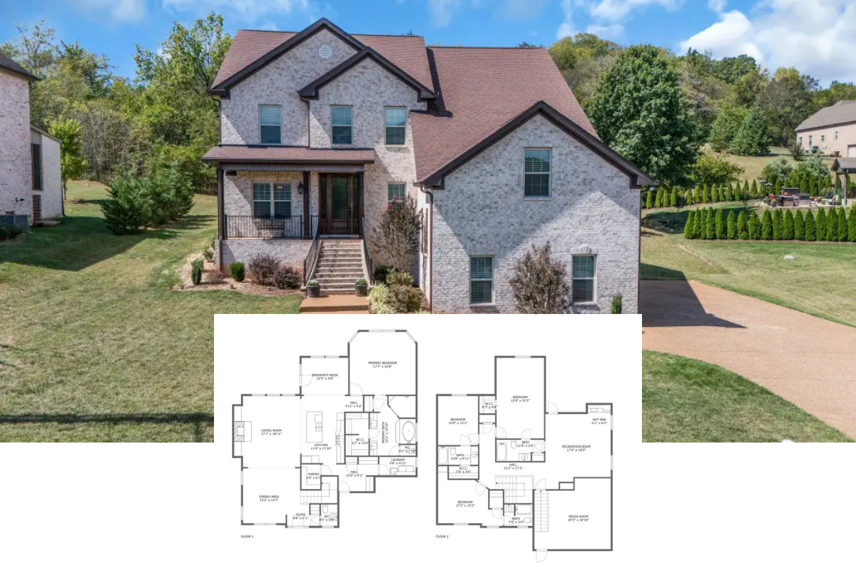 Traditional-Style 4-Bedroom Home with Wet Bar and Screened-In Porch (3,827 Sq. Ft. Floor Plan)
