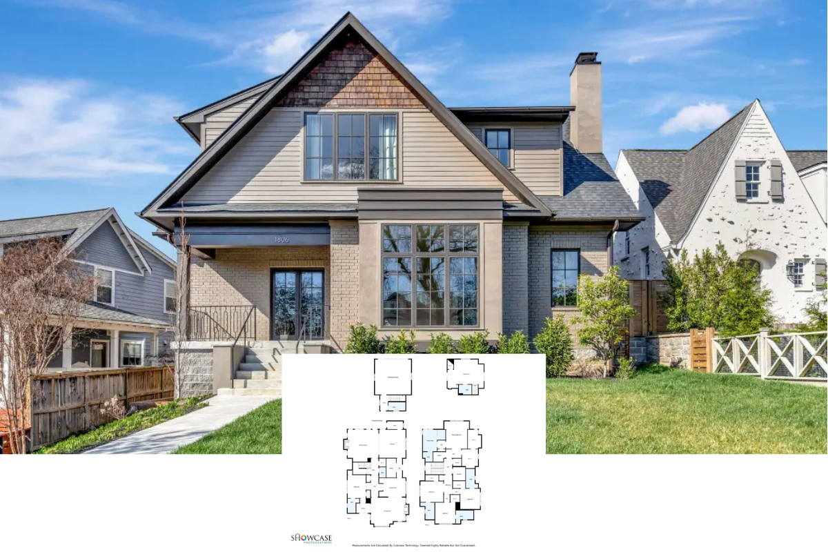 Traditional-Style 5-Bedroom Home with Front Porch and Detached 2-Car Garage (5,743 Sq. Ft. Floor Plan)