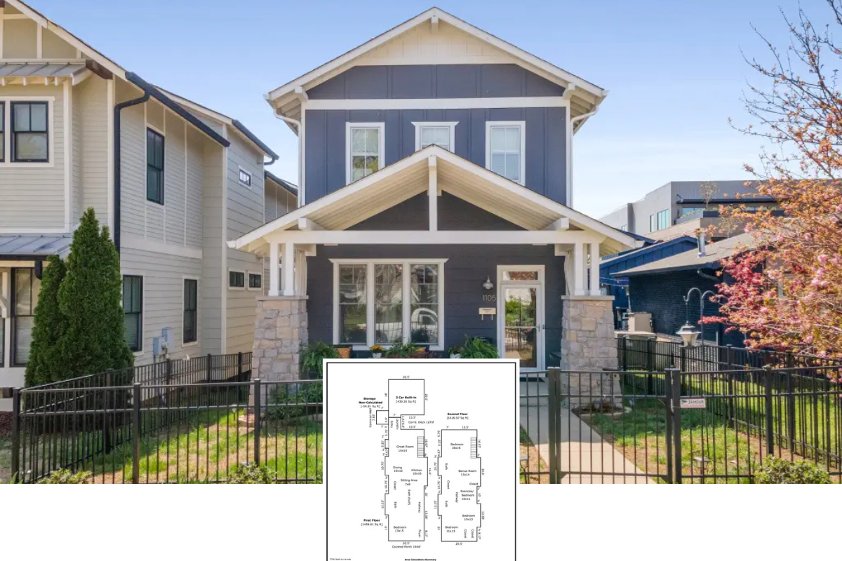 Craftsman-Style 5-Bedroom Home with Covered Front Porch and Bonus Room (2,886 Sq. Ft. Floor Plan)