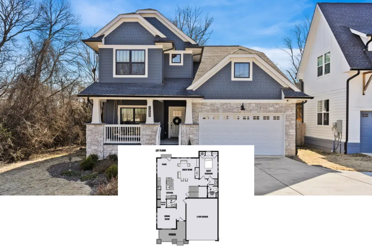 Craftsman-Style 4-Bedroom Home with Open Floor Plan and Covered Front Porch (2,748 Sq. Ft. Floor Plan)