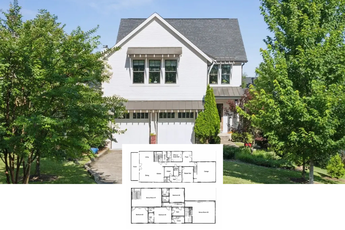 Traditional-Style 4-Bedroom Home with Bonus Room and Covered Patio (4,500 Sq. Ft. Floor Plan)
