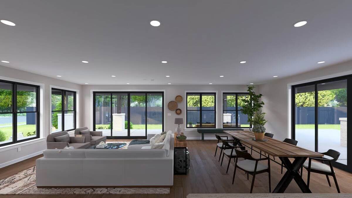 Living Room and Dining Area
