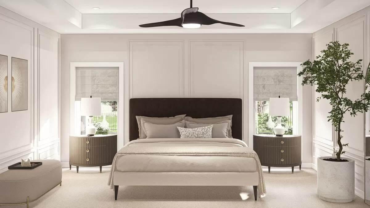 Look at This Calm and Serene Bedroom with a Touch of Greenery