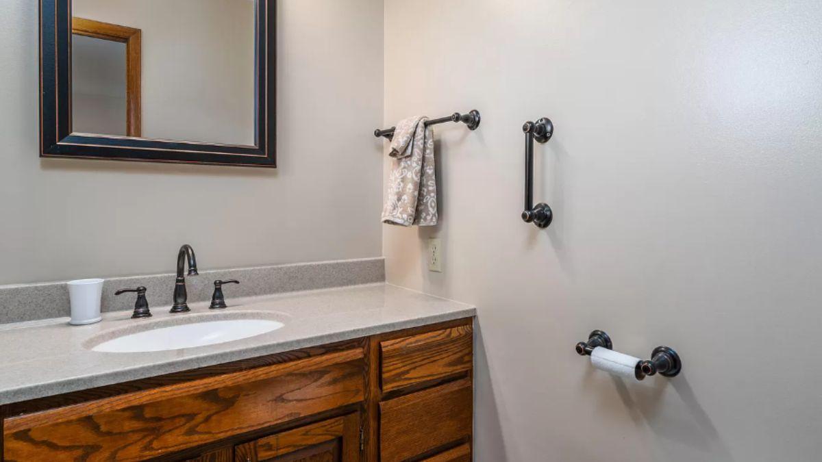 Classic Bathroom Vanity with a Touch of Modern Convenience