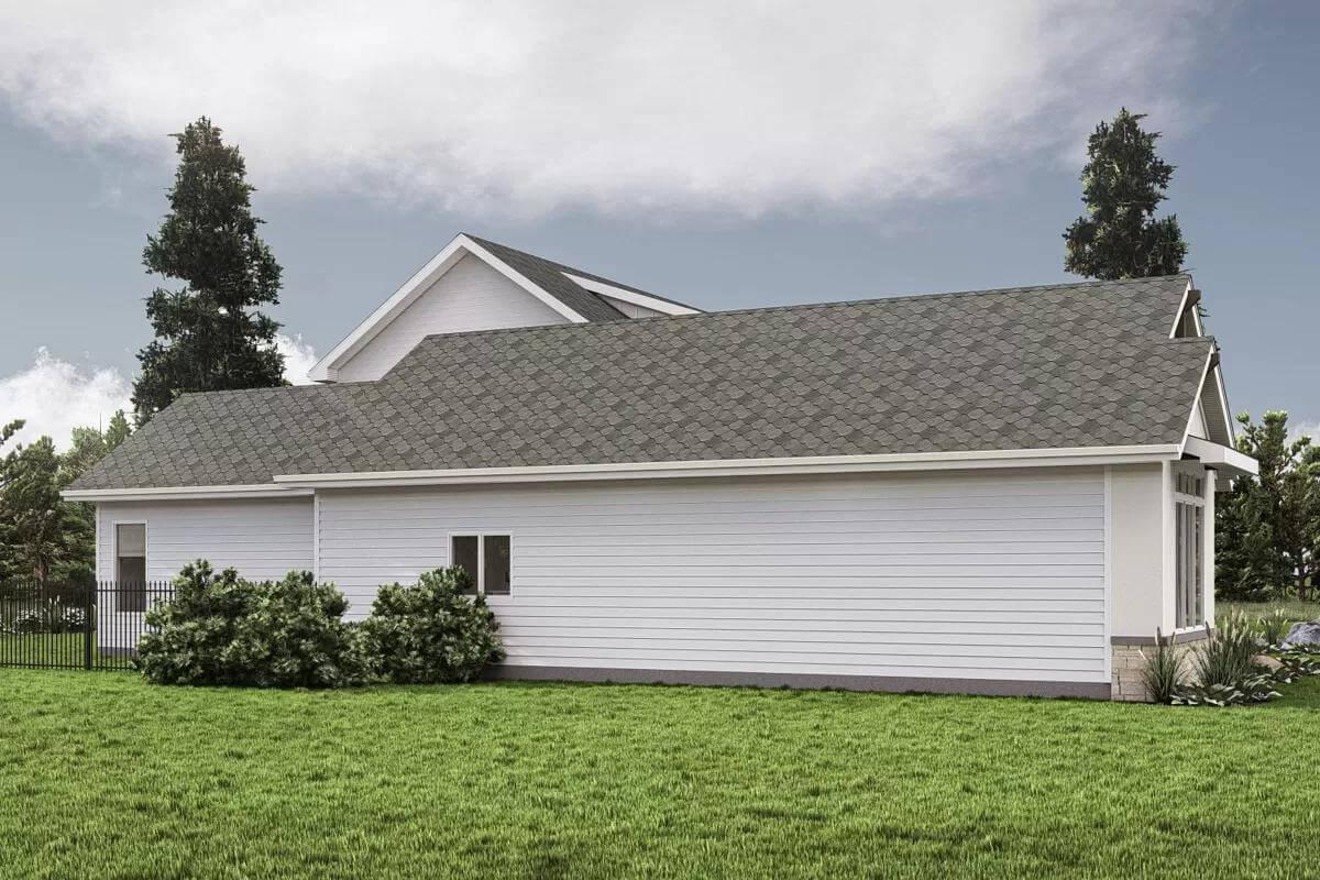 Notice the Subtle Craftsman Rooflines and Crisp Siding on This Side View