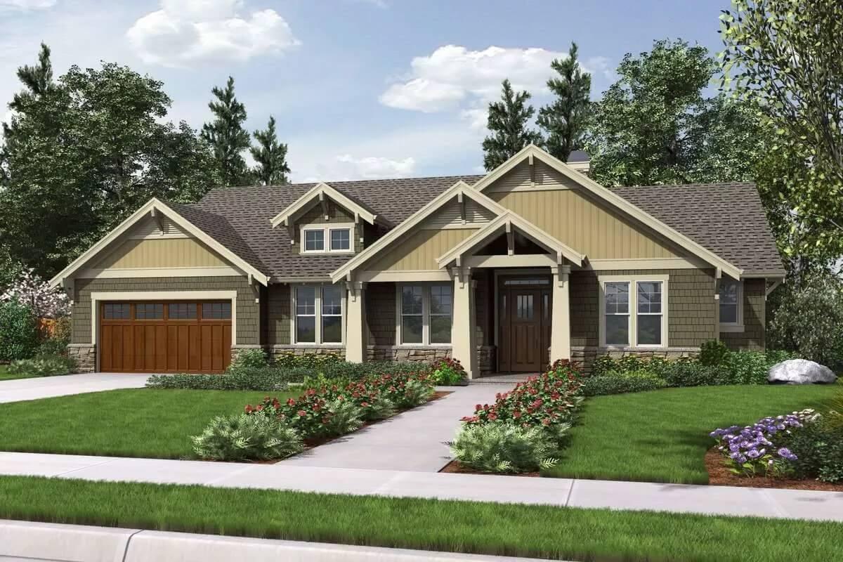 Notice the Classic Craftsman Gable Detailing on This Charming Facade