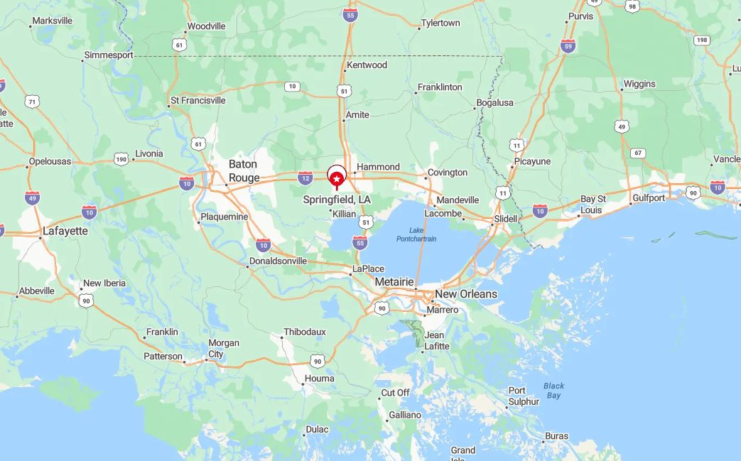 Springhill La Map Explore the Rural Charms of 25 Secluded Towns in Southeast Louisiana ...