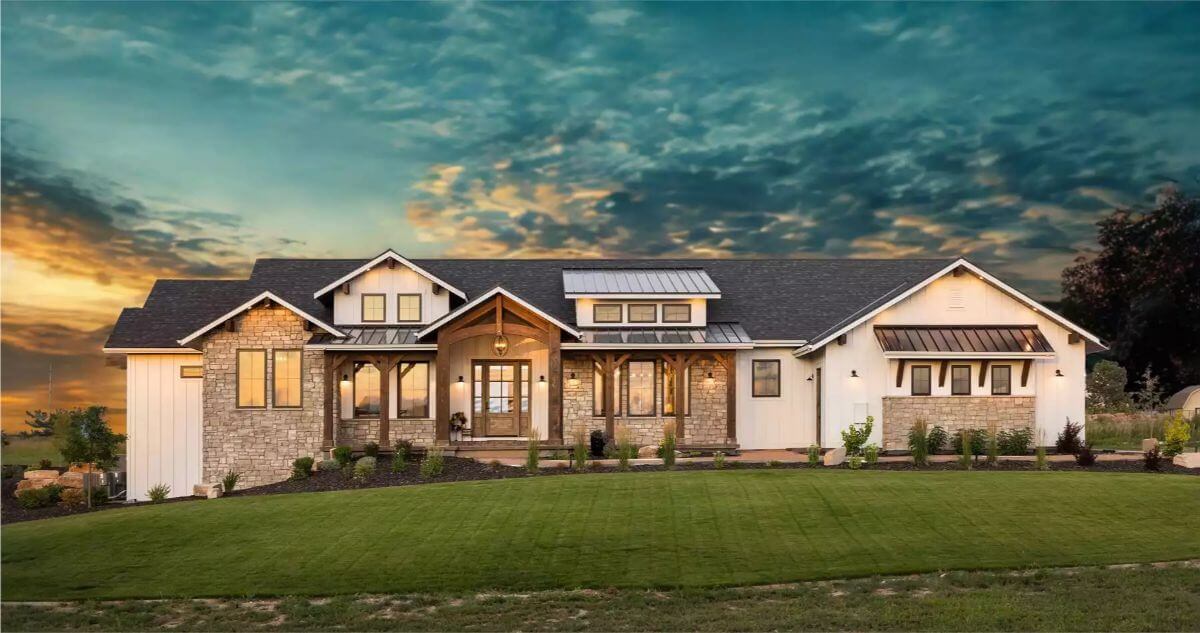 2-Bedroom Benedictine Mountain Ranch for a Corner Lot with Open Concept Design (Floor Plan)