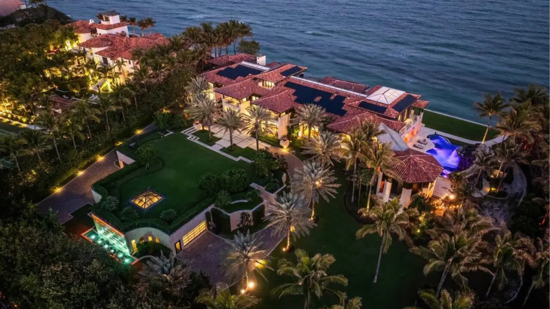 Explore this 29,485 Sq. Ft. Modern Balinese-Style Oceanfront Compound in Manalapan, Florida, Featuring 300 Feet of Waterfront Access and Yacht Dock