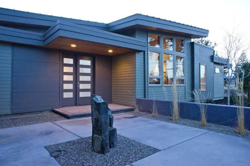 Admire the Striking Entryway with Geometric Design