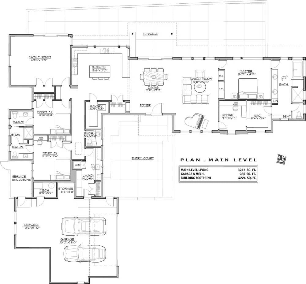 Check Out This Thoughtfully Laid-Out Main Floor with a Central Courtyard