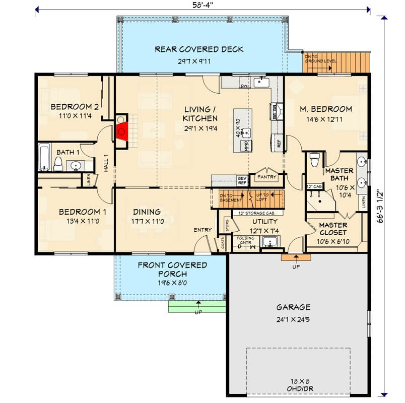 Main Level Floor Plan