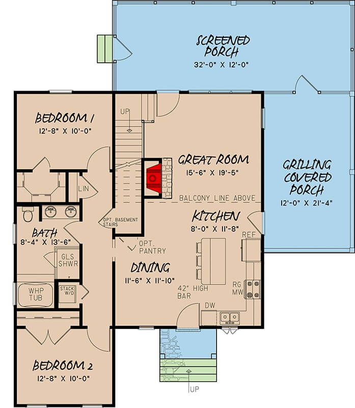 Main Level Floor Plan