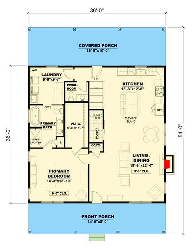 Main Level Floor Plan