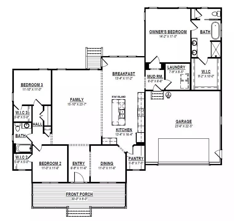 Main Level Floor Plan