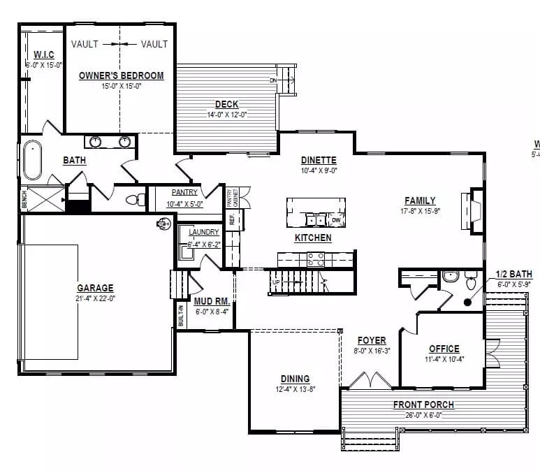 Main Level Floor Plan