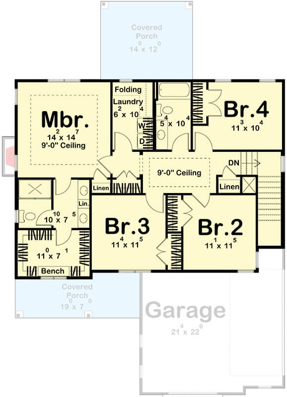 Second Level Floor Plan