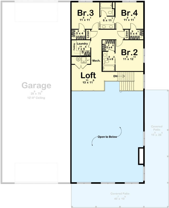 Second Level Floor Plan