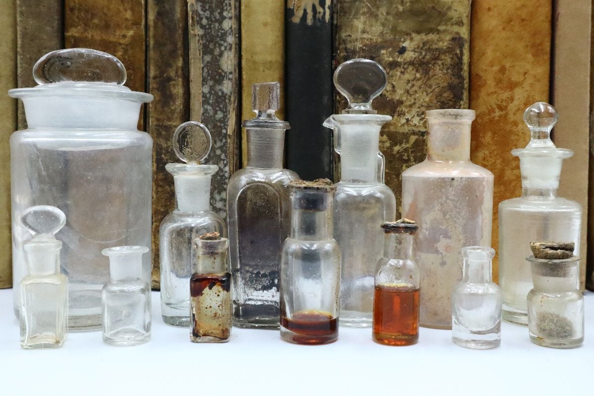 Antique medicine bottles