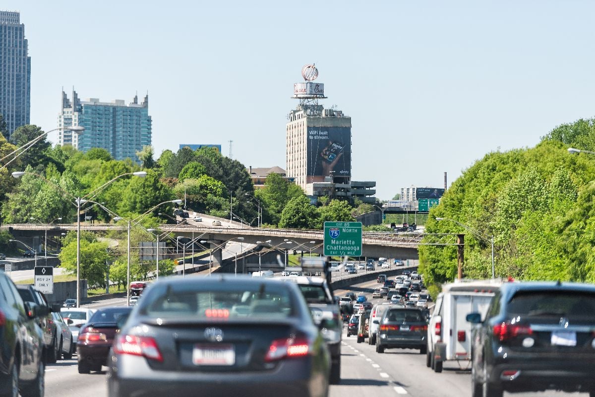 Traffic jam in Atlanta.