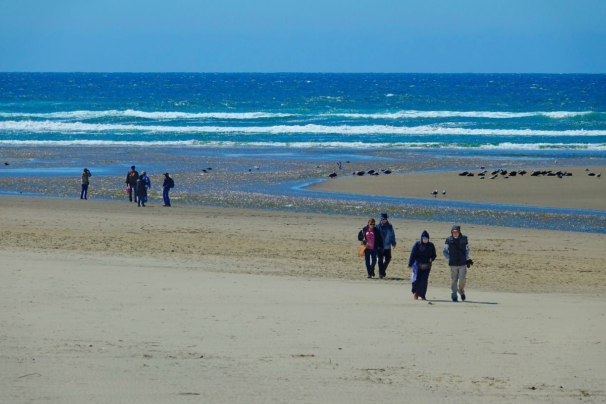 Cannon Beach Oregon on the Pacific Coast Ocean.