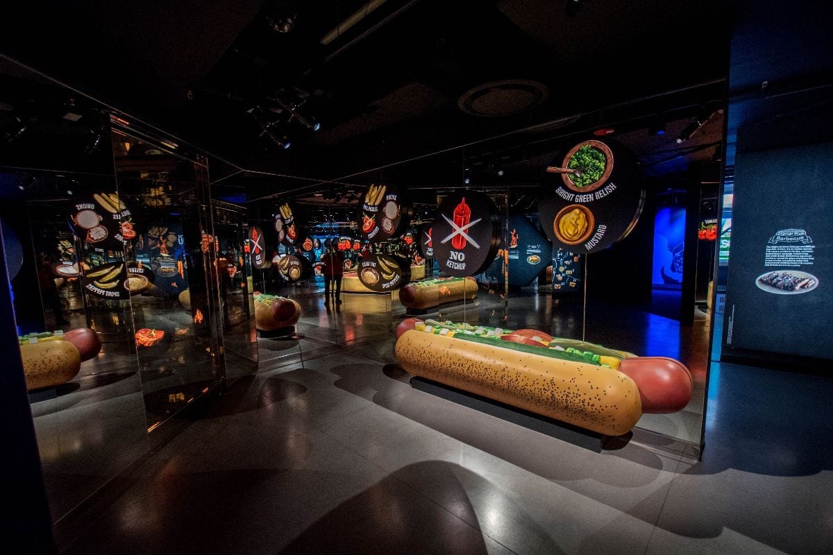 Giant Chicago style hot dog