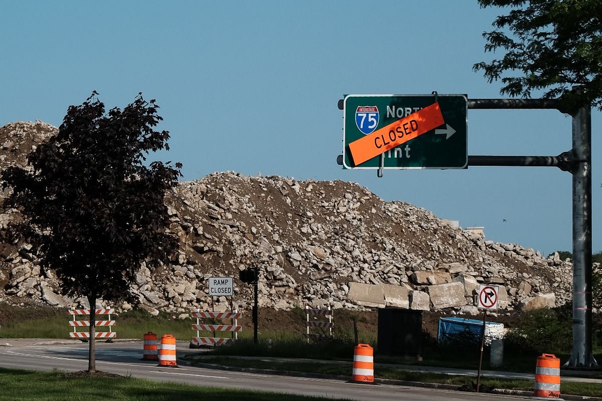 Interstate 75 freeway construction