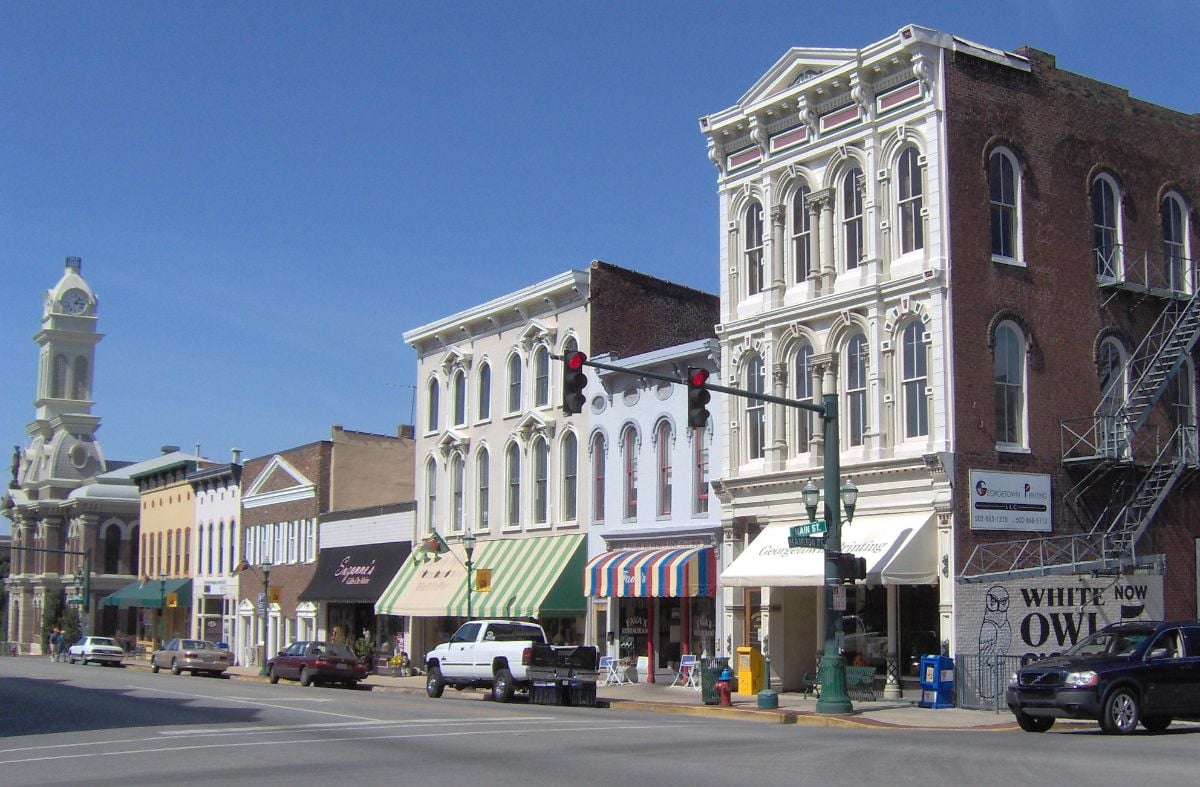 View of downtown Georgetown, Kentucky