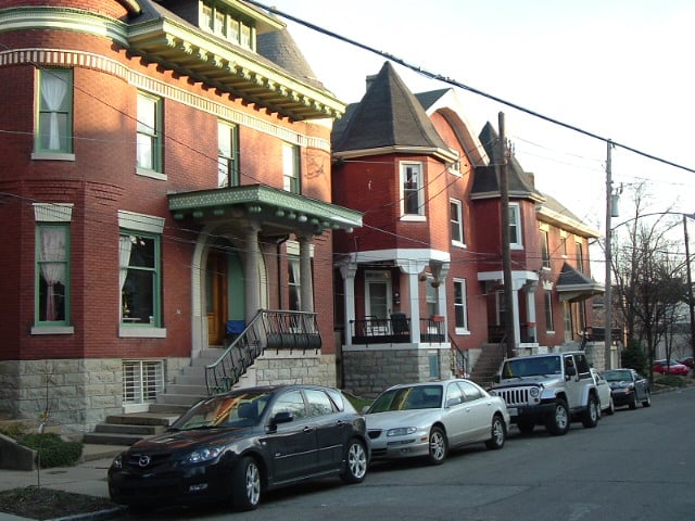 A residential street in the Original Highlands.