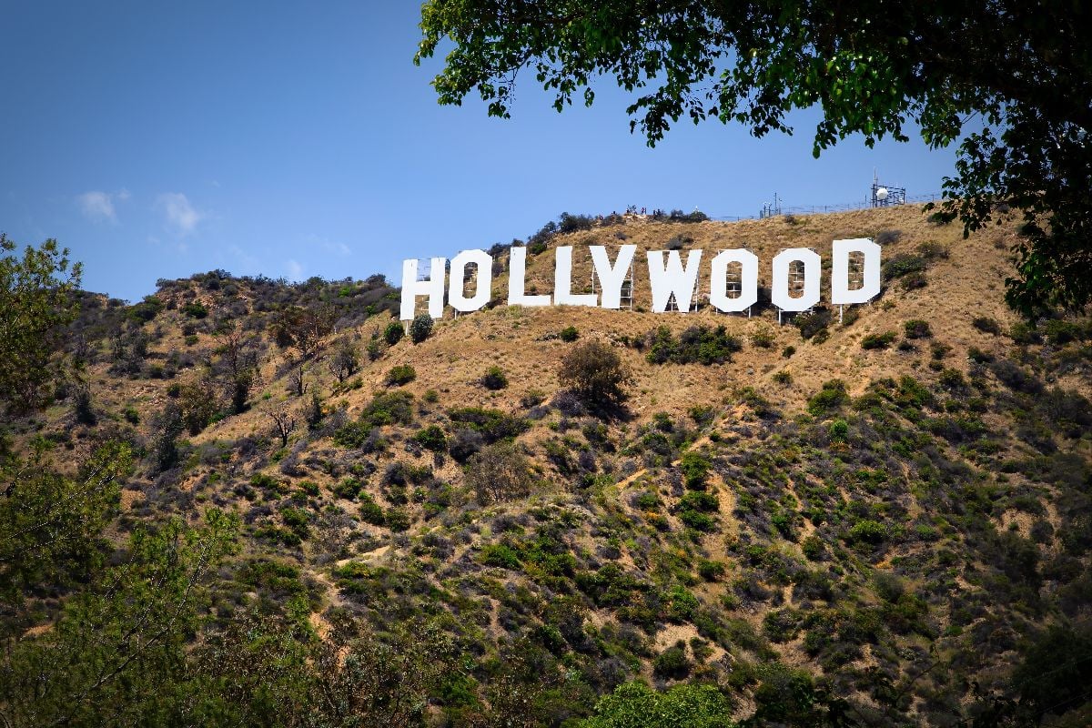 The iconic Hollywood sign