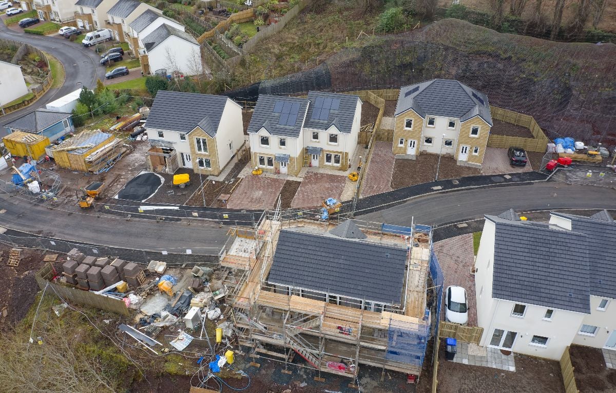 New housing development building houses for increased demand in rural areas.